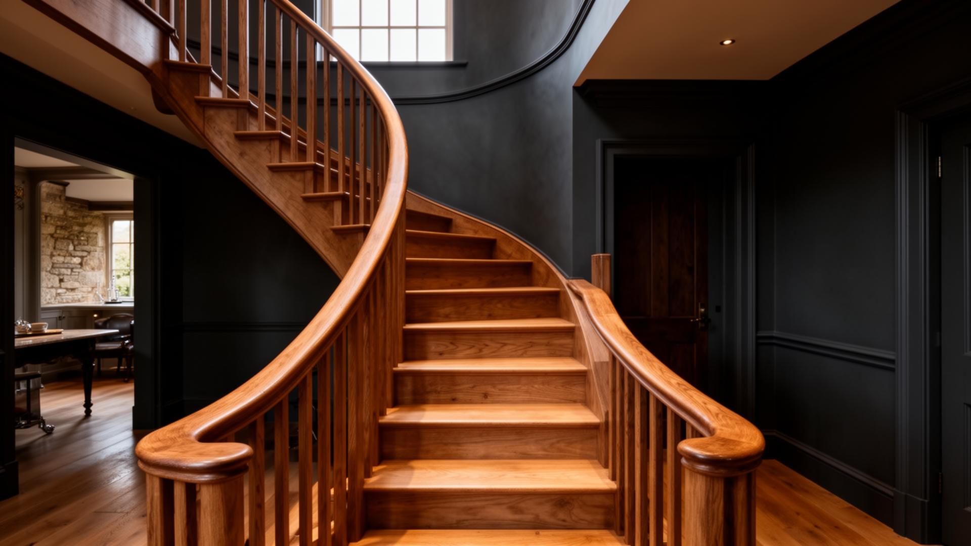 Bespoke handcrafted oak staircase in a UK home